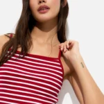 Short Striped Strappy Top