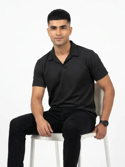 Waffle Knit Textured Polo