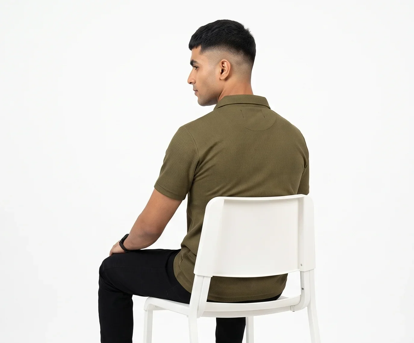 Waffle Knit Textured Polo - Image 2