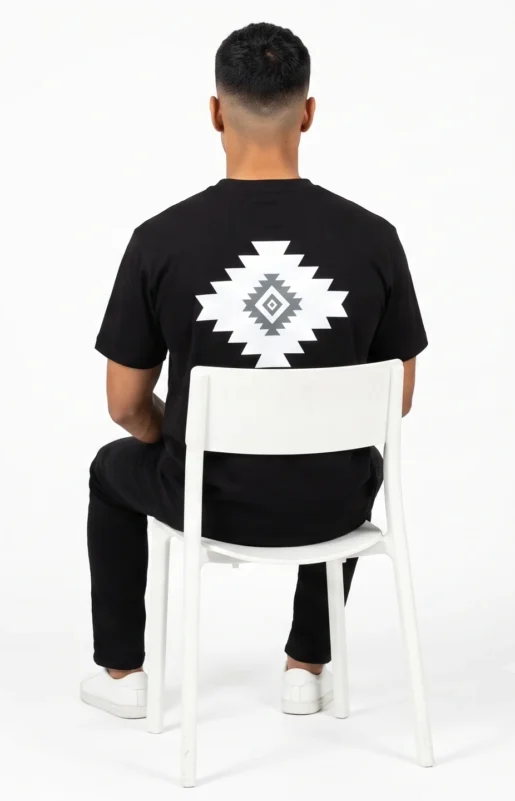 Zulqifl Black Oversized T-Shirt back View