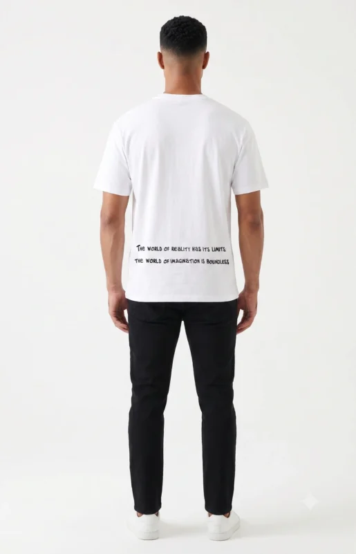 Zulqifl white Oversized T-Shirt back View good